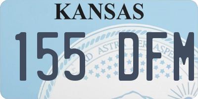 KS license plate 155DFM