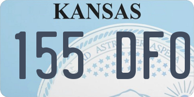KS license plate 155DFO
