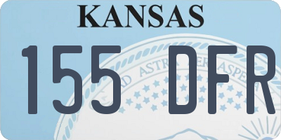 KS license plate 155DFR