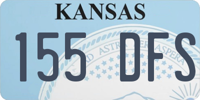 KS license plate 155DFS