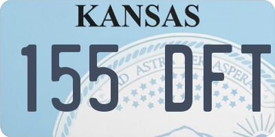 KS license plate 155DFT