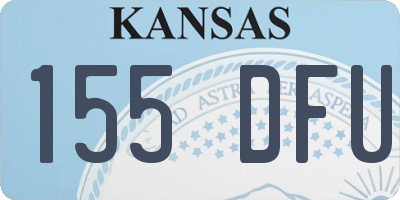 KS license plate 155DFU
