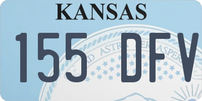 KS license plate 155DFV