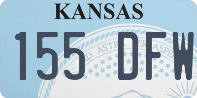 KS license plate 155DFW