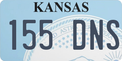 KS license plate 155DNS