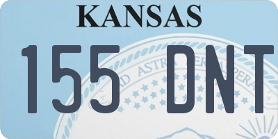 KS license plate 155DNT