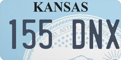 KS license plate 155DNX