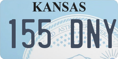 KS license plate 155DNY