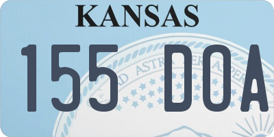 KS license plate 155DOA