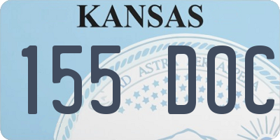 KS license plate 155DOC