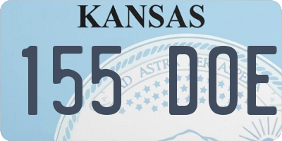 KS license plate 155DOE