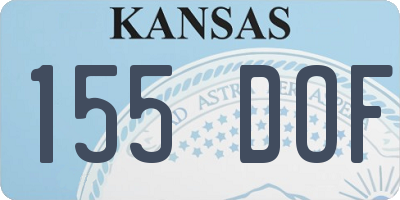 KS license plate 155DOF