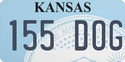 KS license plate 155DOG