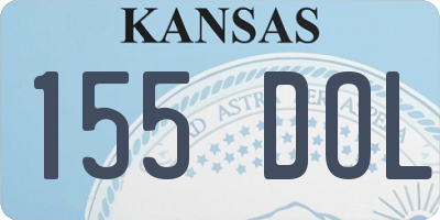 KS license plate 155DOL