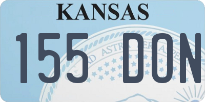 KS license plate 155DON