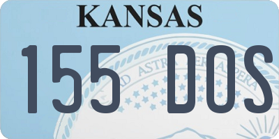 KS license plate 155DOS