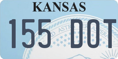 KS license plate 155DOT
