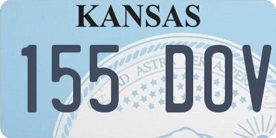 KS license plate 155DOV