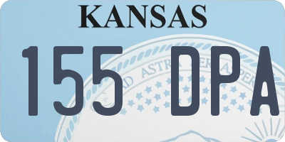 KS license plate 155DPA