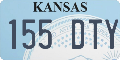 KS license plate 155DTY
