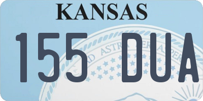 KS license plate 155DUA