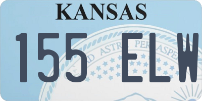 KS license plate 155ELW