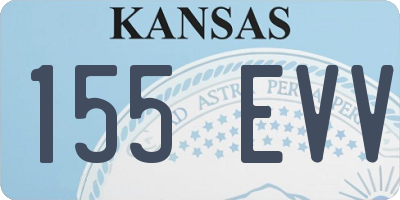 KS license plate 155EVV
