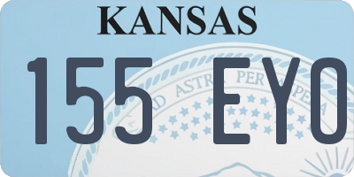 KS license plate 155EYO