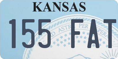 KS license plate 155FAT