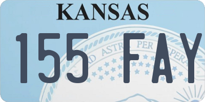 KS license plate 155FAY