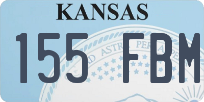 KS license plate 155FBM