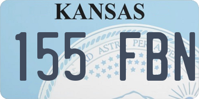 KS license plate 155FBN