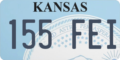 KS license plate 155FEI