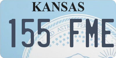 KS license plate 155FME