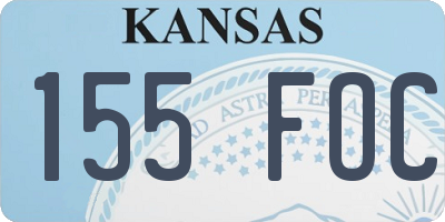 KS license plate 155FOC