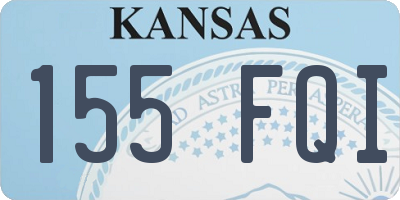 KS license plate 155FQI