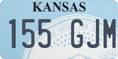 KS license plate 155GJM