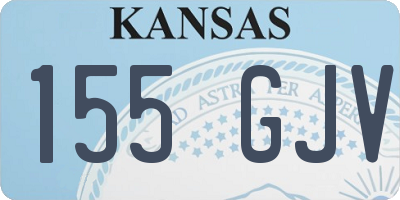 KS license plate 155GJV