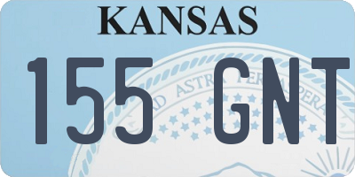 KS license plate 155GNT