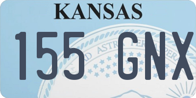 KS license plate 155GNX