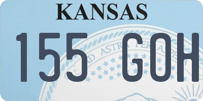 KS license plate 155GOH