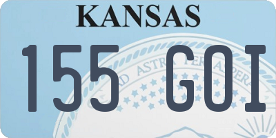 KS license plate 155GOI