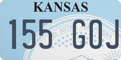 KS license plate 155GOJ