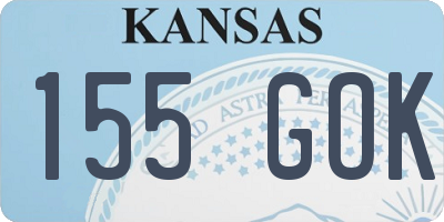 KS license plate 155GOK