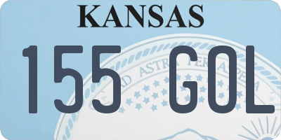 KS license plate 155GOL