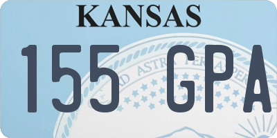 KS license plate 155GPA
