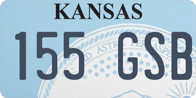 KS license plate 155GSB