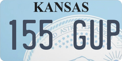 KS license plate 155GUP
