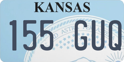 KS license plate 155GUQ