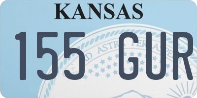 KS license plate 155GUR